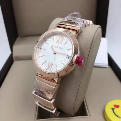 Bvlgari Rose Gold White Dial - Hình 2