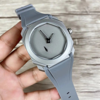 Gray Octagon Dial Watch - Hình 10