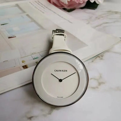 Calvin Klein White Leather Watch