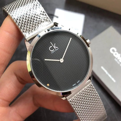 Calvin Klein Silver Mesh Watch - Hình 4
