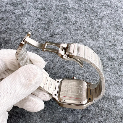 Cartier Santos Gray Dial Steel - Hình 5