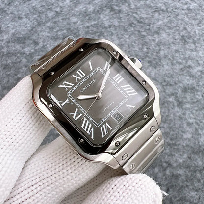 Cartier Santos Gray Dial Steel - Hình 6