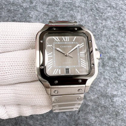 Cartier Santos Gray Dial Steel - Hình 2
