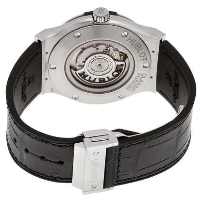 Hublot Classic Fusion Titanium Black Leather Watch - Hình 3