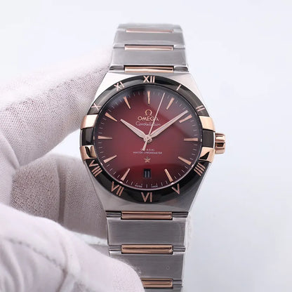 Omega Burgundy Dial Watch
