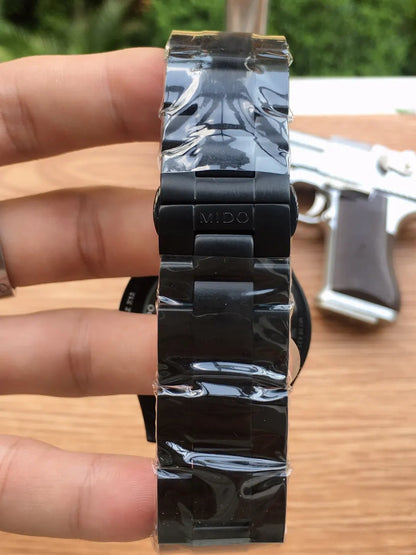 Mido Black Rubber Watch - Hình 4