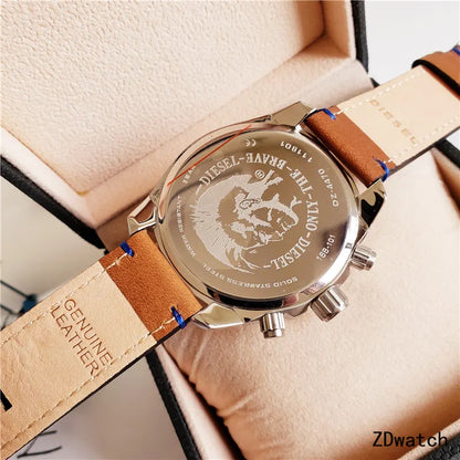 Diesel Tan Leather Watch - Hình 3