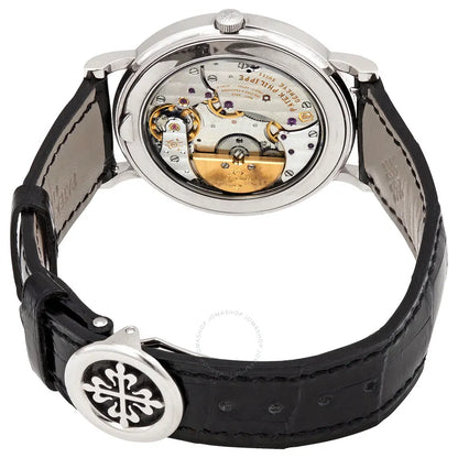 complications Patek Philippe Black Dial Leather - Hình 2