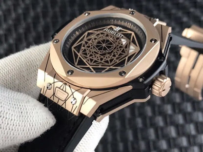 Hublot Rose Gold Green - Hình 3