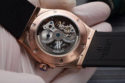 Hublot Rose Gold Diamond Skeleton - Hình 3