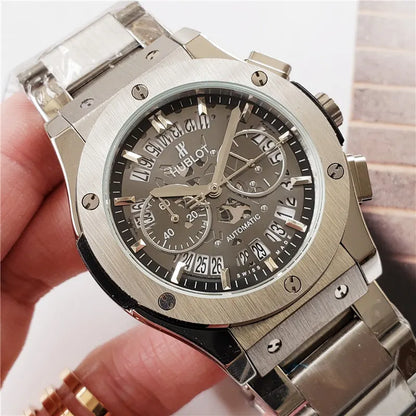 Hublot Grey Skeleton Steel - Hình 7