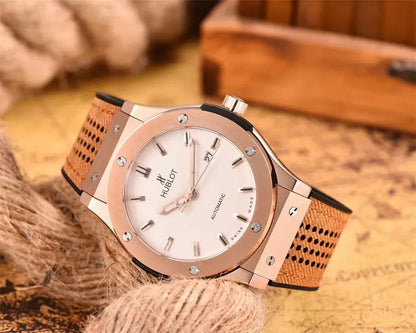 Hublot Rose Gold White Dial classic - Hình 4