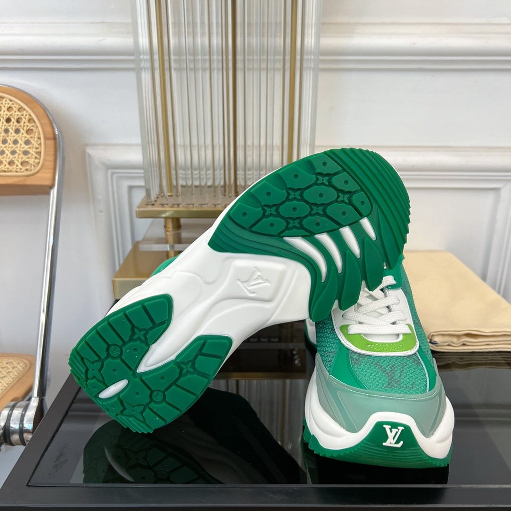 LOUIS VUITTON LV RUN 55 SNEAKER GREEN