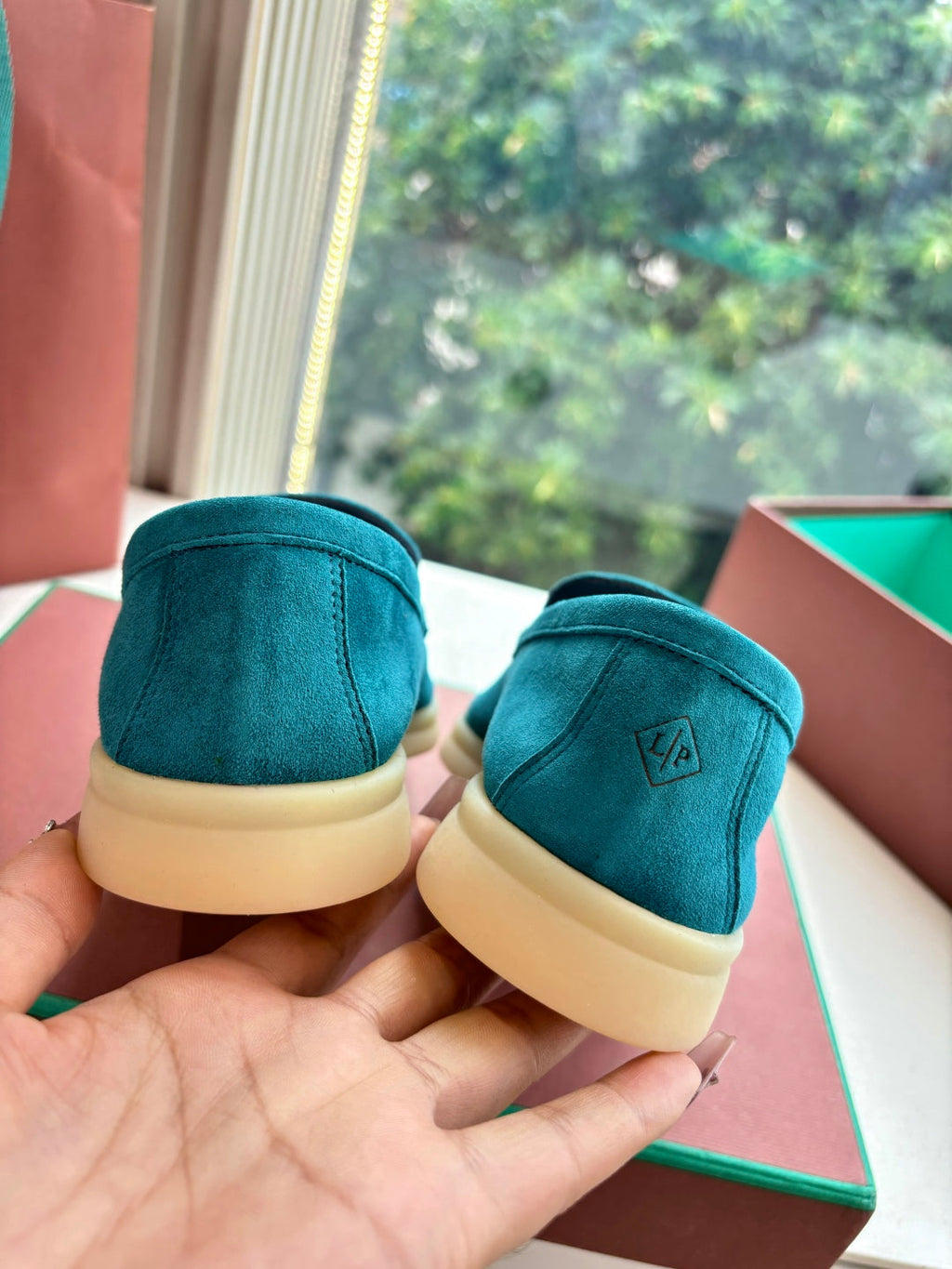LP LOAFERS 25S IN OCEAN BLUE CASHMERE