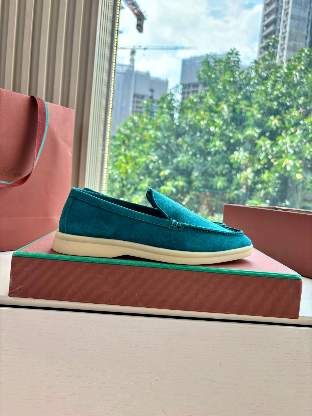 LP LOAFERS 25S IN OCEAN BLUE CASHMERE
