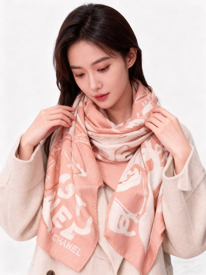 CHANEL 25S SCARF 135 IN CASHMERE 991694