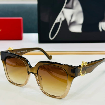 CARTIER PANTHÈRE SQUARE FRAME SUNGLASSES 575857 IN ACETATE