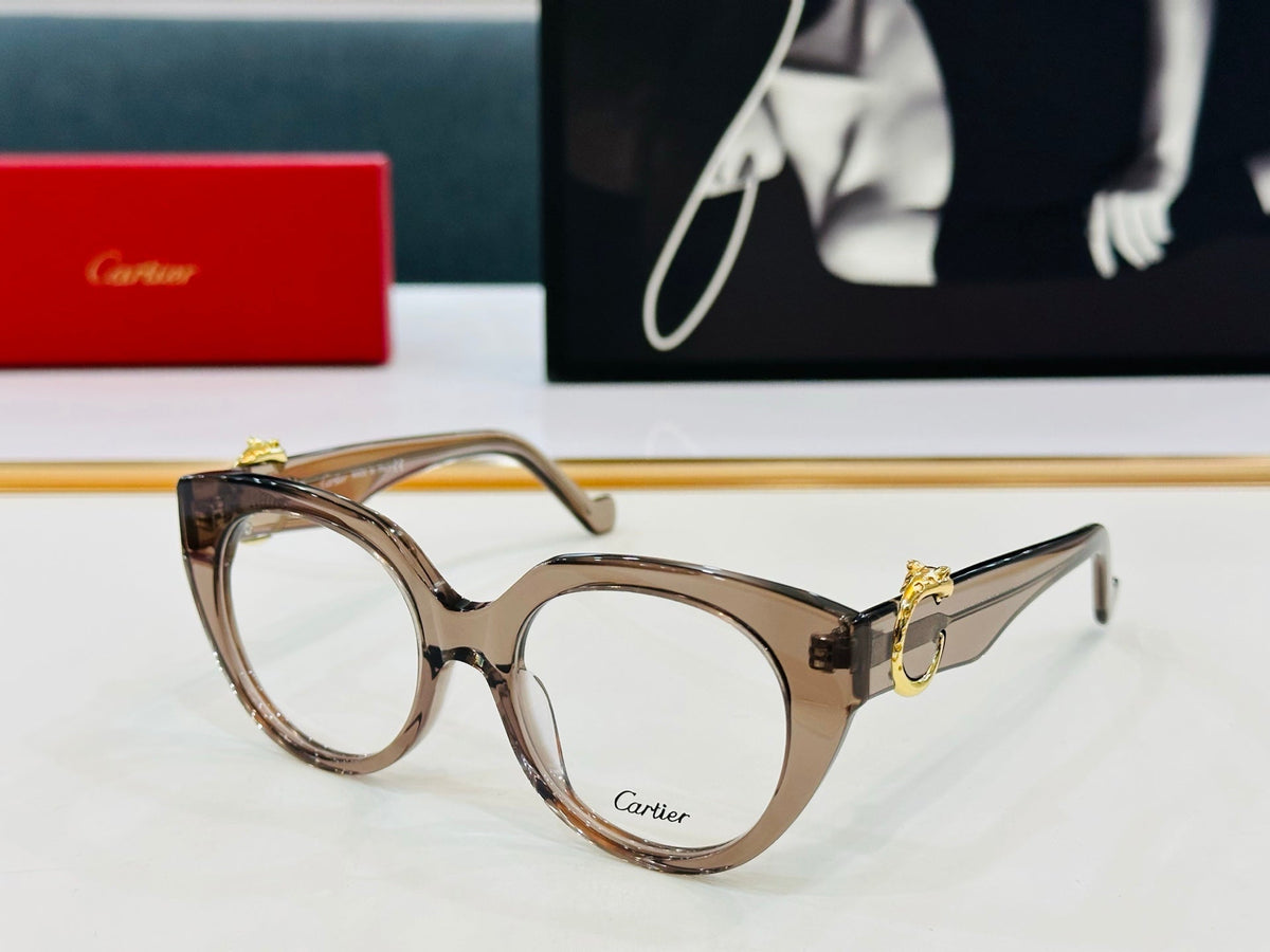 CARTIER PANTHÈRE ROUND FRAME SUNGLASSES 578200 IN ACETATE