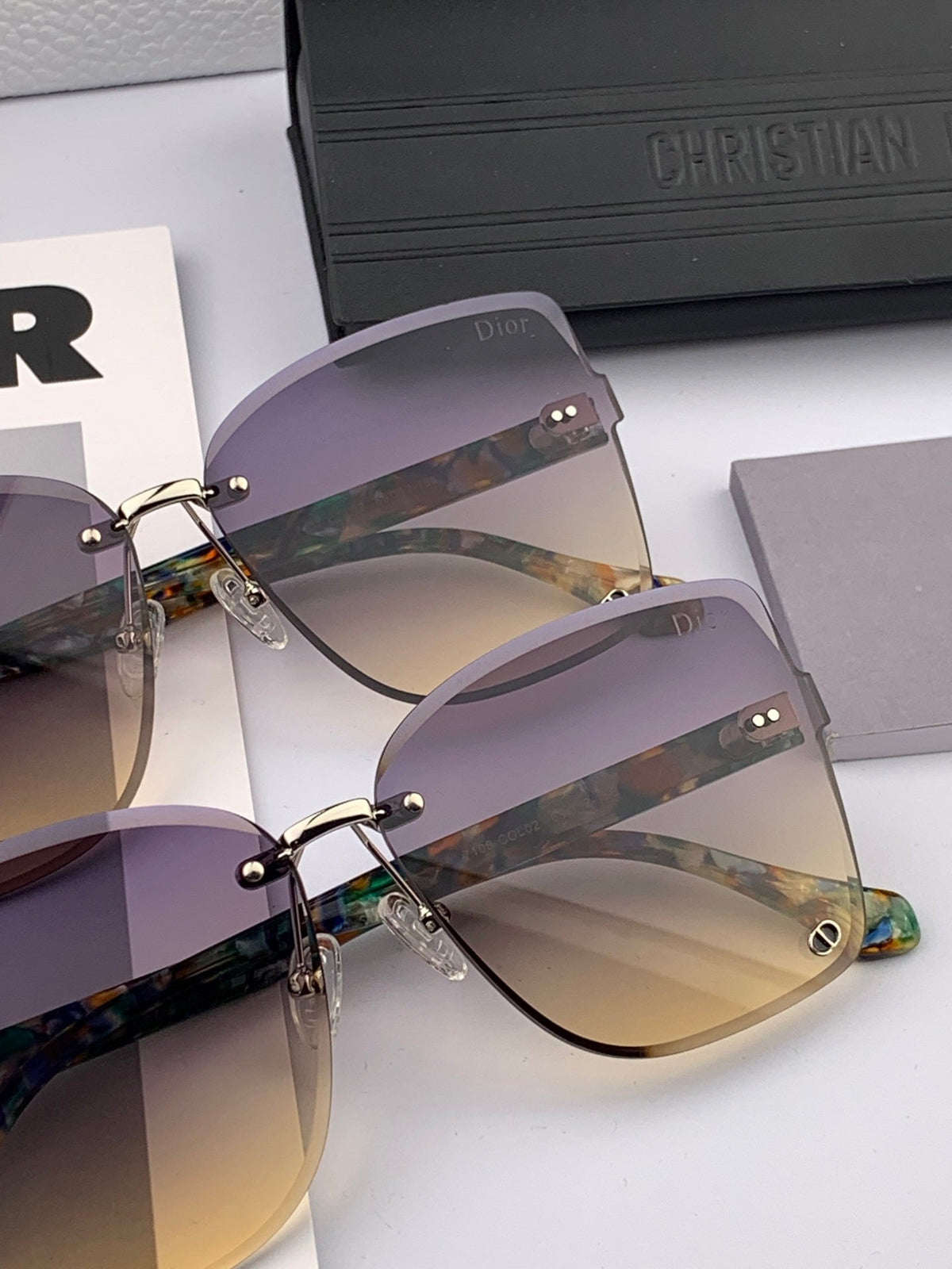 DIOR MONTAIGNE SUNGLASSES CD6710 IN MULTICOLOR ACETATE