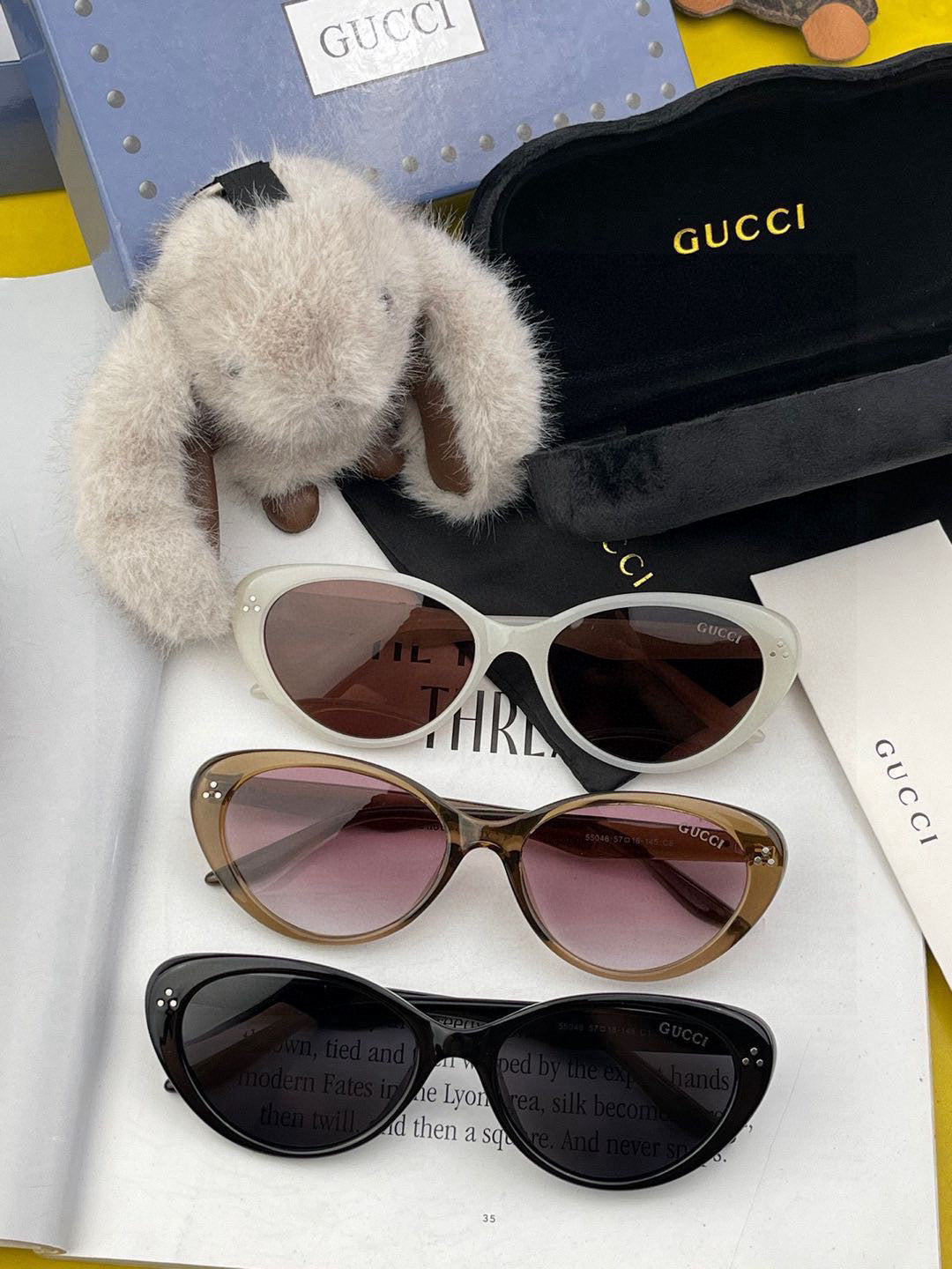 GUCCI CAT EYE FRAME SUNGLASSES G6581 IN ACETATE