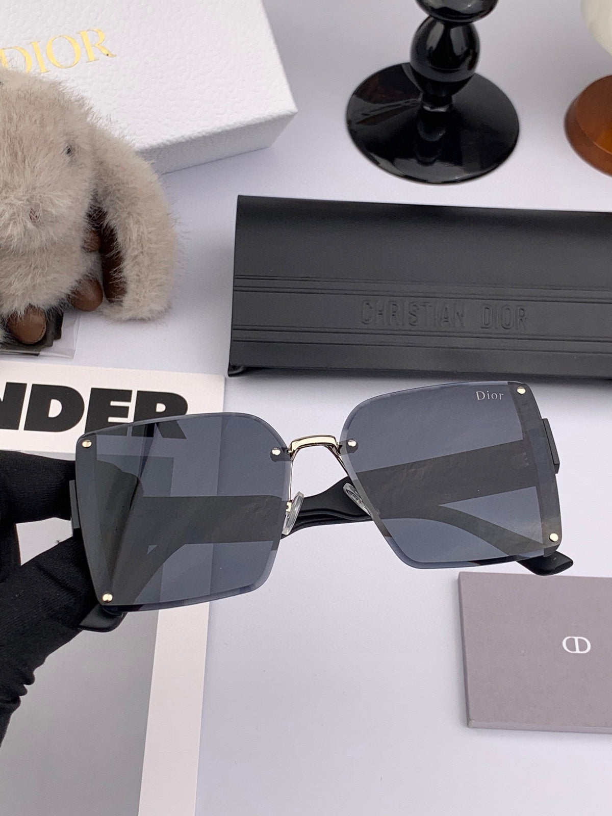 DIOR MONTAIGNE SQUARE SUNGLASSES CD1677 IN ACETATE