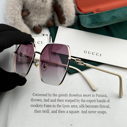 GUCCI OVERSIZED SQUARE FRAME SUNGLASSES G1639 IN METAL