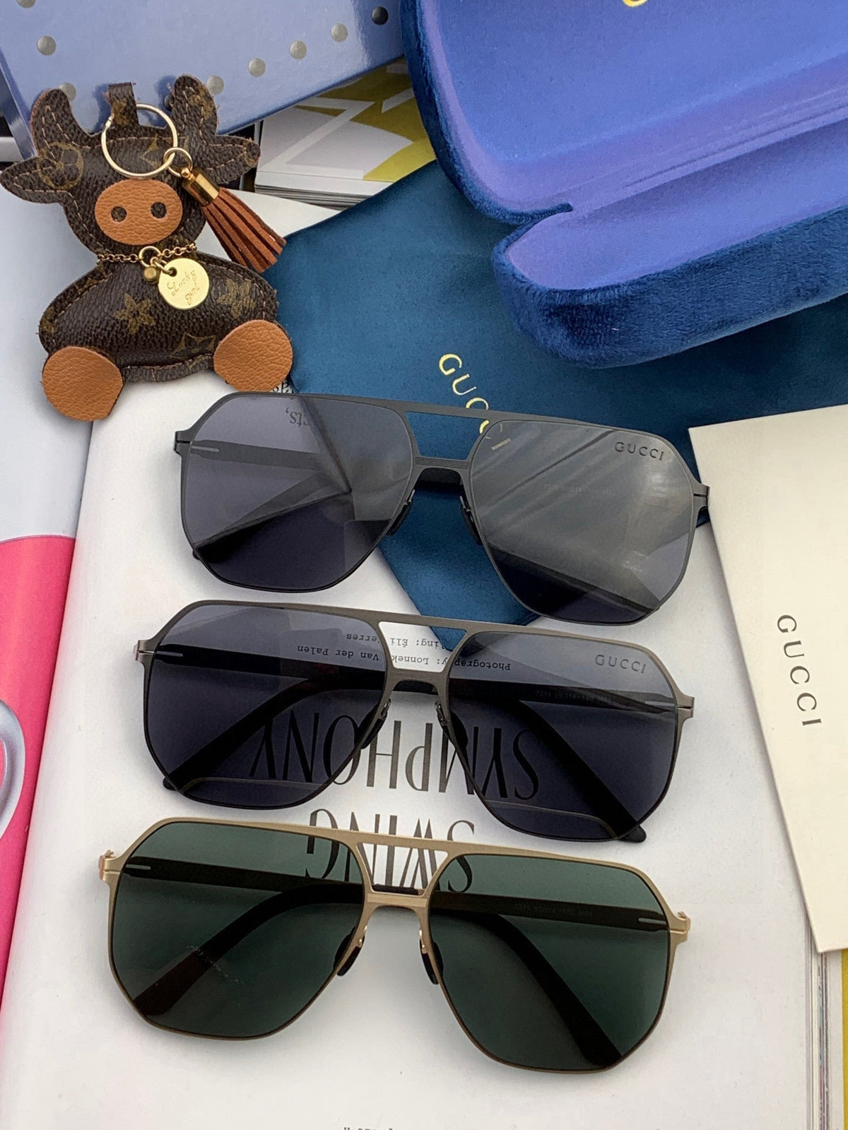 GUCCI NAVIGATOR FRAME SUNGLASSES G1731 IN METAL