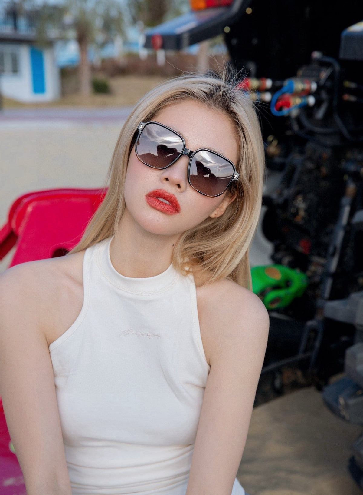 GUCCI SQUARE FRAME SUNGLASSES G867 IN ACETATE