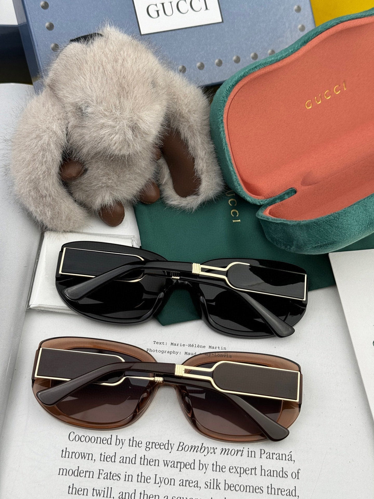 GUCCI RECTANGULAR FRAME SUNGLASSES G0320 IN ACETATE