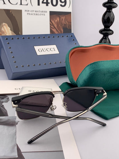 GUCCI SQUARE METAL AND ACETATE SUNGLASSES G5637