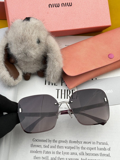 MIU MIU RUNWAY SQUARE SUNGLASSES M2612 IN METAL