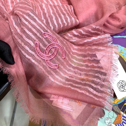CHANEL 25S SCARF 200 IN CASHMERE VELVET 735756