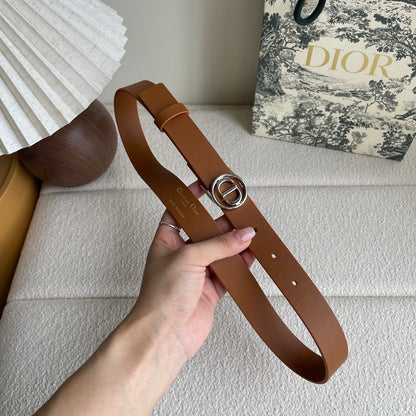 DIOR 25S BELT 25 MM IN BROWN CALFSKIN 572161