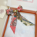 HERMES HERMES 25S NECKERCHIEF 86 IN SILK 989360