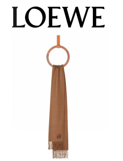 LOEWE SCARF 180 CM IN CAMEL BEIGE CASHMERE 353156