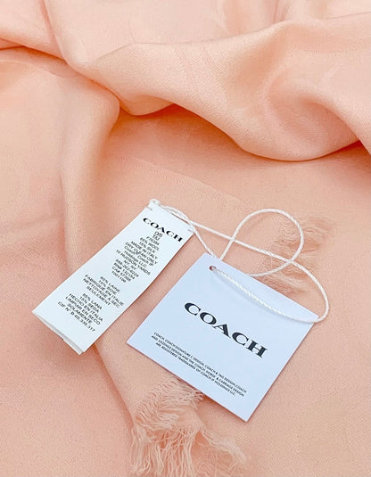 COACH SCARF 180 CM IN PECHY PINK CASHMERE 332876