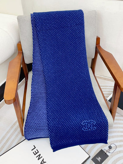 CHANEL SCARF 180 CM IN AZURE BLUE CASHMERE  394593