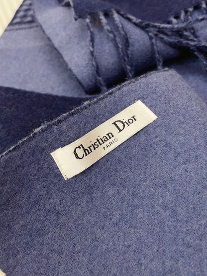 DIOR SCARF 180 CM IN NAVY BLUE CASHMERE 419819