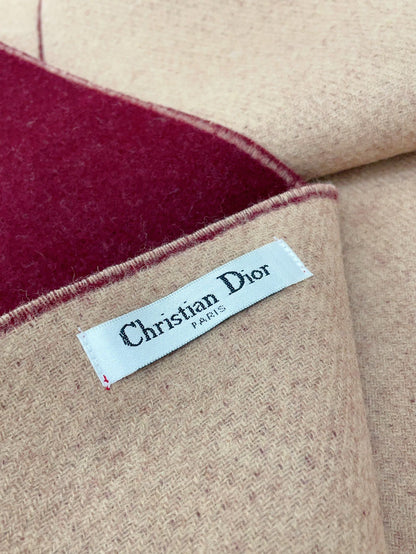 DIOR SCARF 180 CM IN BURGUNDY RED CASHMERE 419821