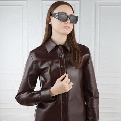 GUCCI RECTANGULAR FRAME SUNGLASSES GG1842S IN ACETATE