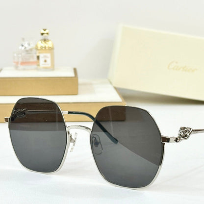 CARTIER PANTHÈRE ROUND FRAME SUNGLASSES CT0267 IN METAL
