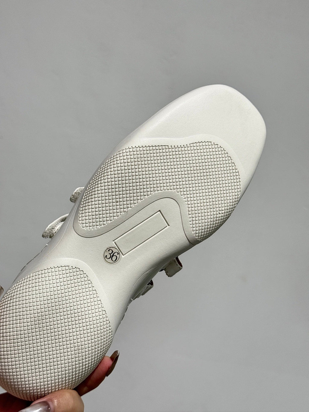 LP DOUBLE-STRAP MARY JANE FLATS 25S IN WHITE LAMBSKIN