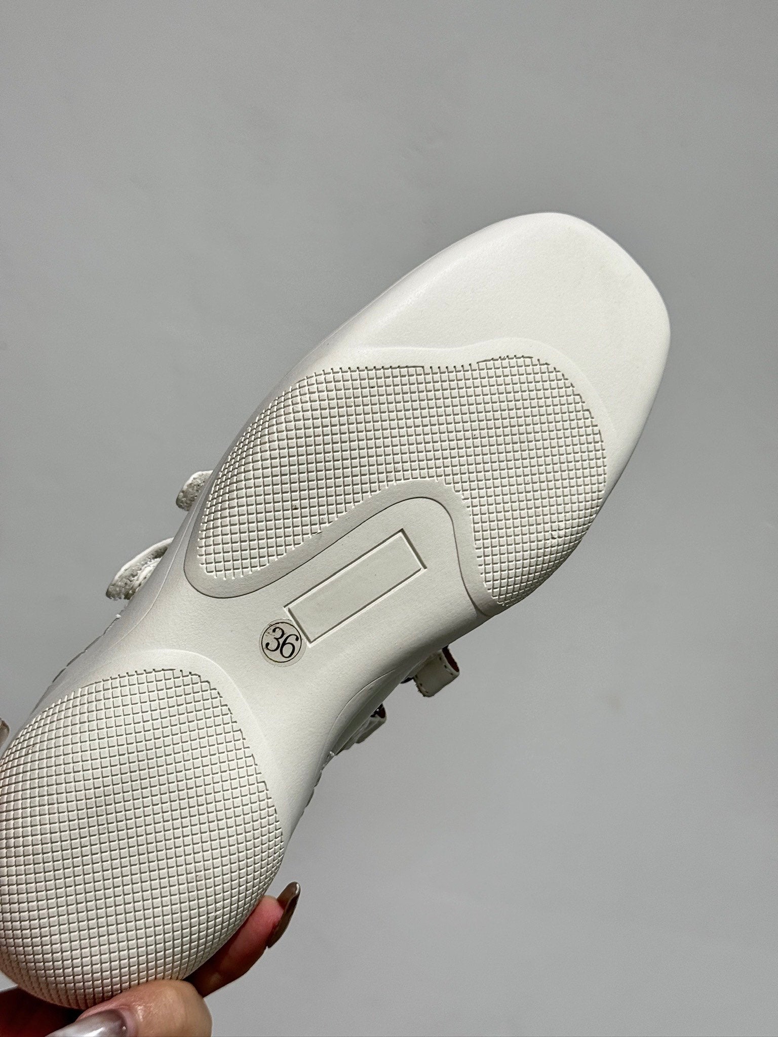LP DOUBLE-STRAP MARY JANE FLATS 25S IN WHITE LAMBSKIN