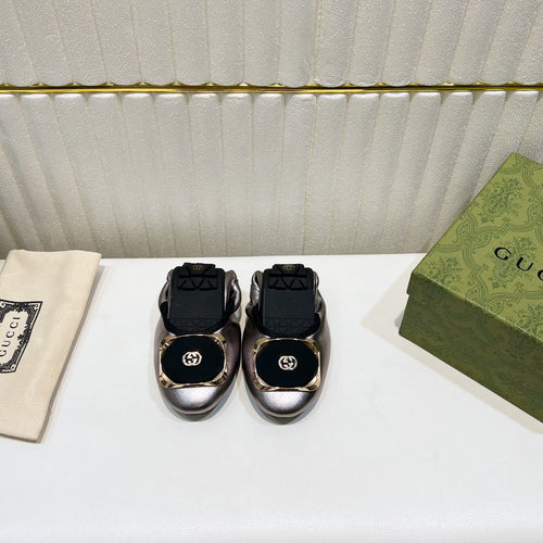GUCCI BALLET SUPER SLIM SILVER LAMBSKIN