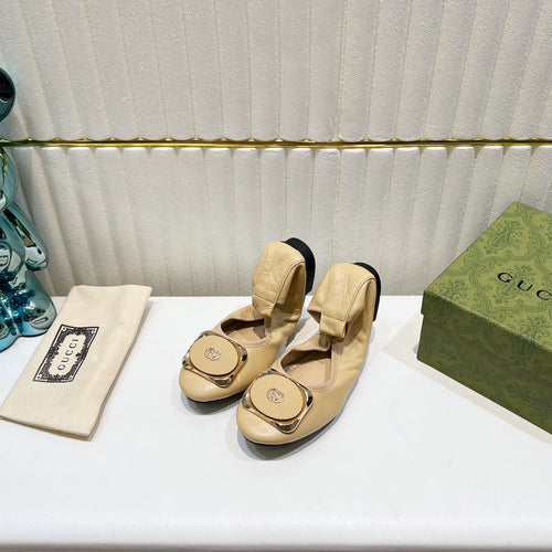 GUCCI BALLET SUPER SLIM BEIGE LAMBSKIN