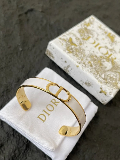 Dior White Lacquer Bangle - Hình 7
