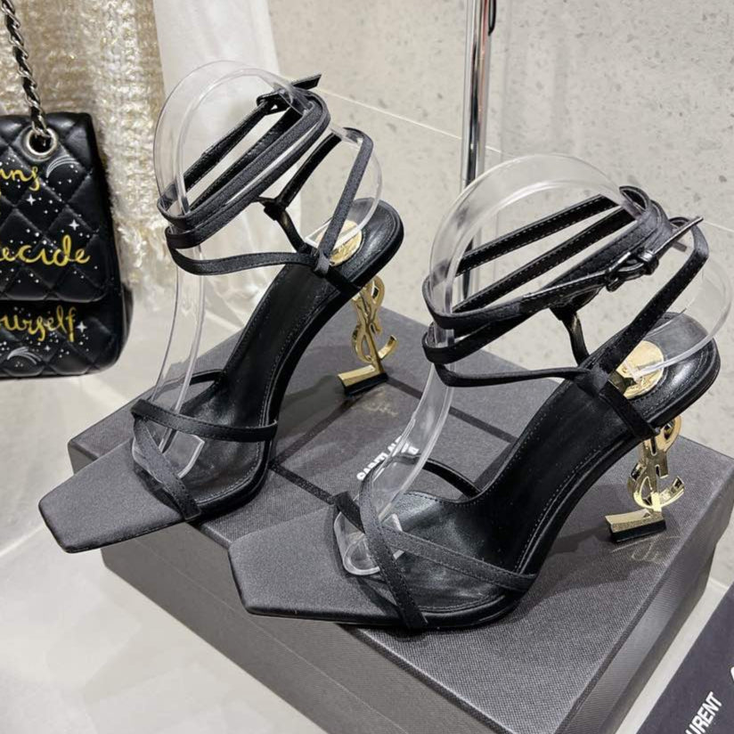 LOUIS VUITTON HIGH-HEEL 85 MM SANDAL MULE IN BLACK SILK