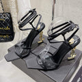 LOUIS VUITTON HIGH-HEEL 85 MM SANDAL MULE IN BLACK SILK