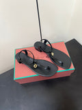 LP MINDIL SANDAL IN BLACK LAMBSKIN