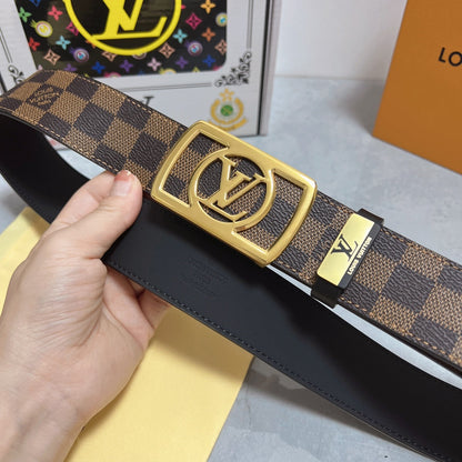 LOUIS VUITTON LV 25S BELT 38 MM IN BROWN CALFSKIN 593229